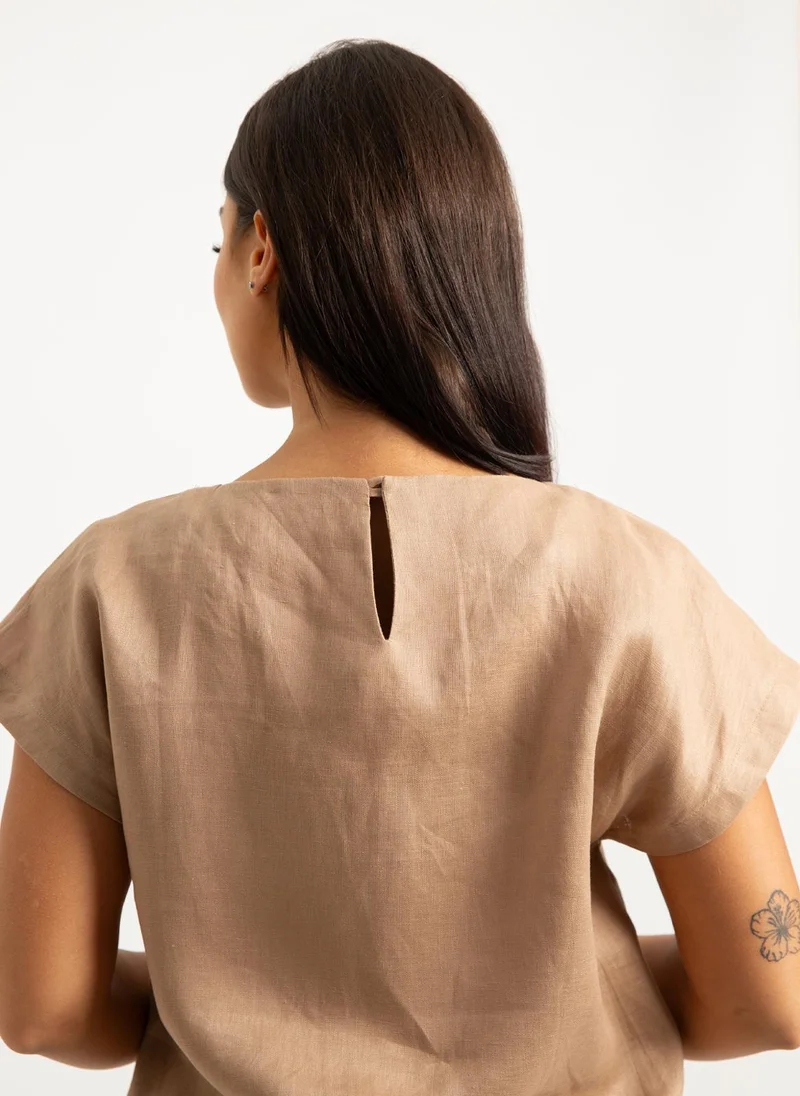 Kaafmeem Mocha Linen Light Set