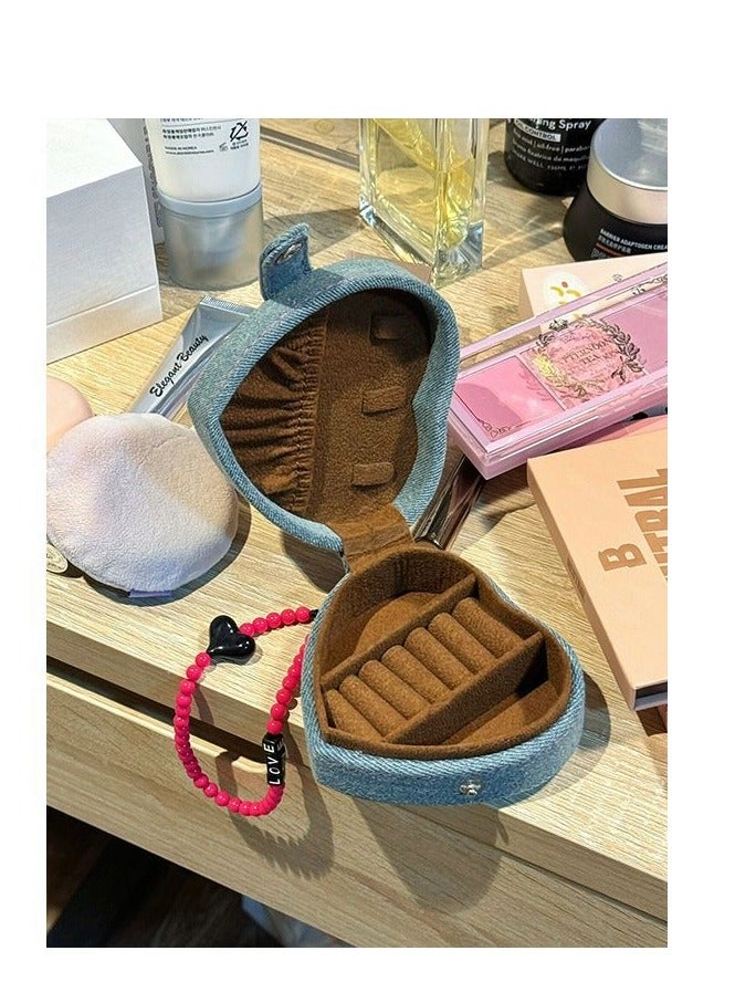 Heart Shaped Portable Ring Jewelry Storage Box - Image 2