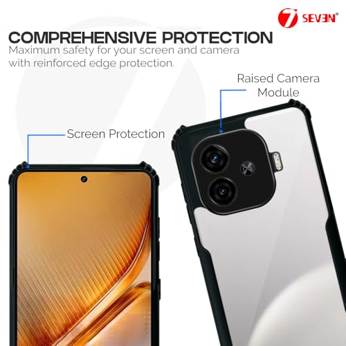 7-Seven 7SEVEN® Ipacky Back Cover for IQOO Neo 10R 5G Mobile Back Case Shock Proof Design Camera Edges Protection Crystal Clear Phone Case Precise Cutouts Matte Black Soft Bumper Phone Cover - Image 3