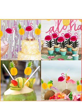 140 Pcs Food Party Toothpicks , Skewers, Umbrellas, Fireworks Sticks, Colourful Stirrer Sticks, Straws, Juice Accessories for Summer Party, Wedding, Bar, Drinks - view 5