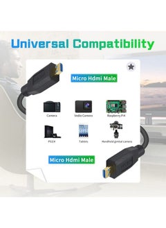 Duttek 8K Coiled Micro Hdmi To Micro Hdmi 2.1 Cable 48Gbps Extreme Thin Micro Hdmi Male To Male Coiled Cable For Hdtvs Camcorders Game Players And Any Other Device With A Micro Hdmi Port 4Ft 1.2M  - Image 5