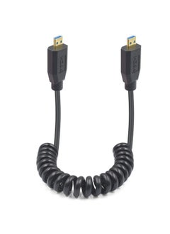 Duttek 8K Coiled Micro Hdmi To Micro Hdmi 2.1 Cable 48Gbps Extreme Thin Micro Hdmi Male To Male Coiled Cable For Hdtvs Camcorders Game Players And Any Other Device With A Micro Hdmi Port 4Ft 1.2M  - Image 2