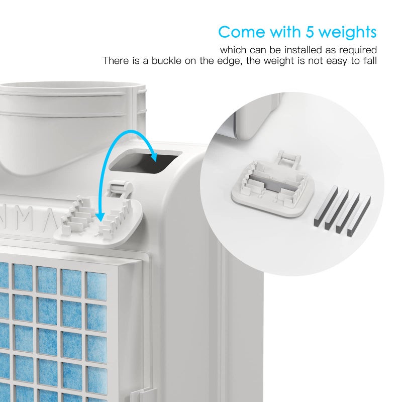 FUNMAS مجفف داخلي 3 في 1، فلتر شاشة من الفولاذ المقاوم للصدأ، فلتر بوليستر ونظام سحب الماء، تحسين فتحة التهوية الآمنة، مع 4 قطع من فلاتر البوليستر، لمجففات الملابس الكهربائية - Image 5