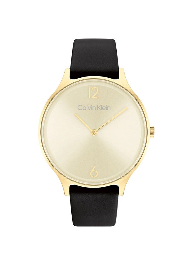 CALVIN KLEIN - Leather Analog Watch 25200008 - Image 1