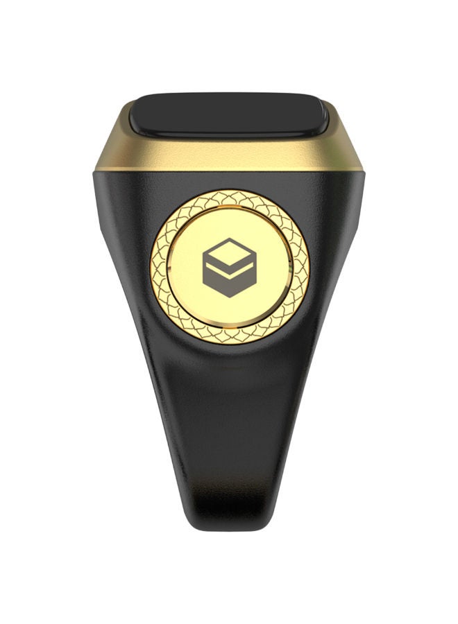 iQIBLA Zikr1 lite Smart Tasbih Tally Counter Ring for Muslims Zikr Digital Tasbeeh 5 Prayer Time Reminder Bluetooth Waterproof - Black - 22mm - Image 2