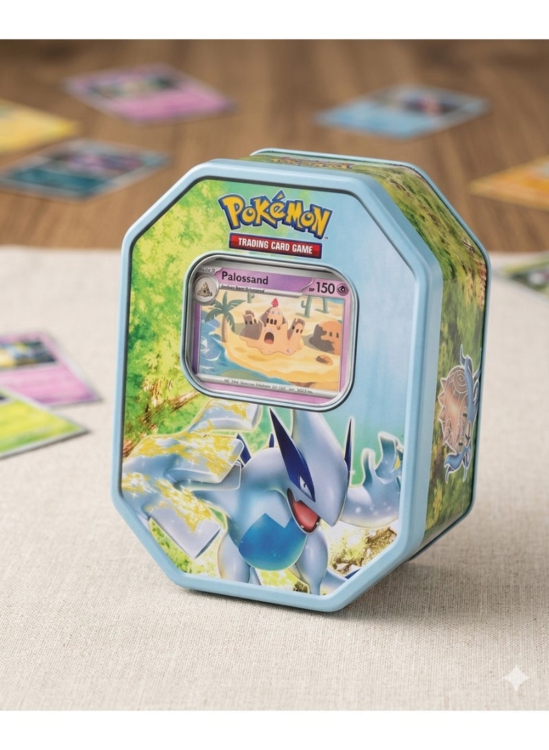 Pokemon Scarlet & Violet Metal Pokemon Trading Card Box for Kids - Image 1