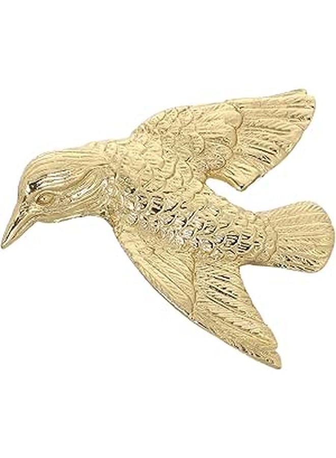 Vintage Brass Bird Shape Cabinet Knob Right Hand Drawer Pull Handle - Image 1
