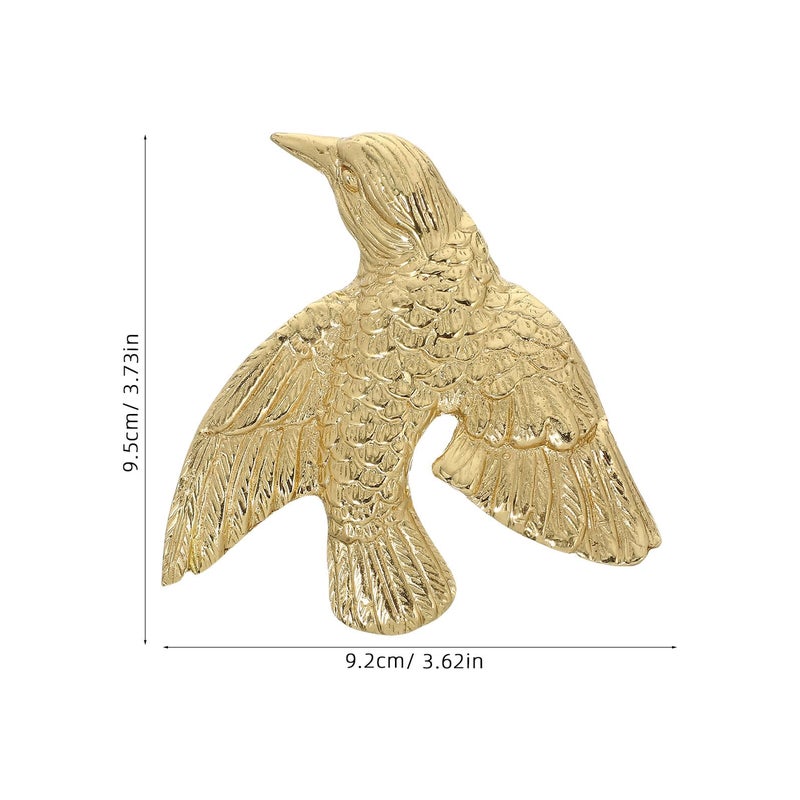 Vintage Brass Bird Shape Cabinet Knob Right Hand Drawer Pull Handle - Image 3