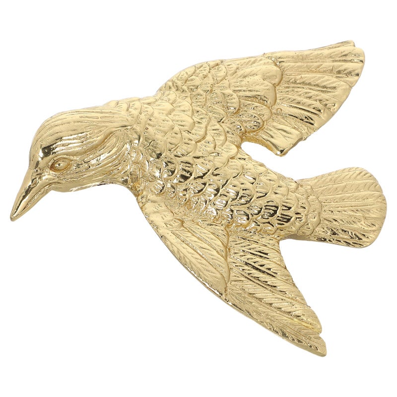 Vintage Brass Bird Shape Cabinet Knob Right Hand Drawer Pull Handle - Image 2