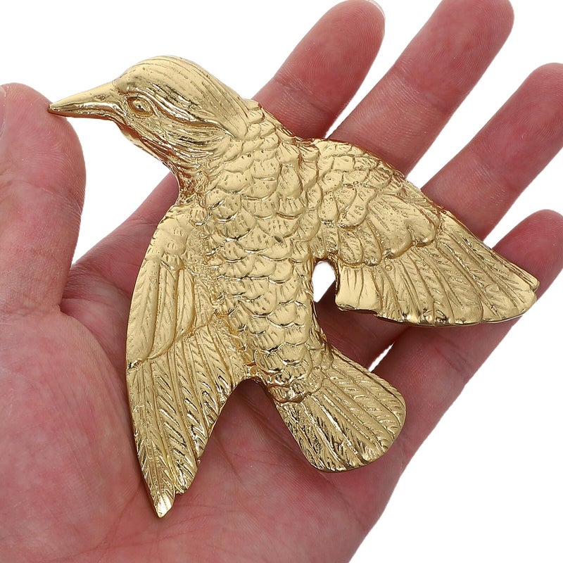 Vintage Brass Bird Shape Cabinet Knob Right Hand Drawer Pull Handle - Image 5