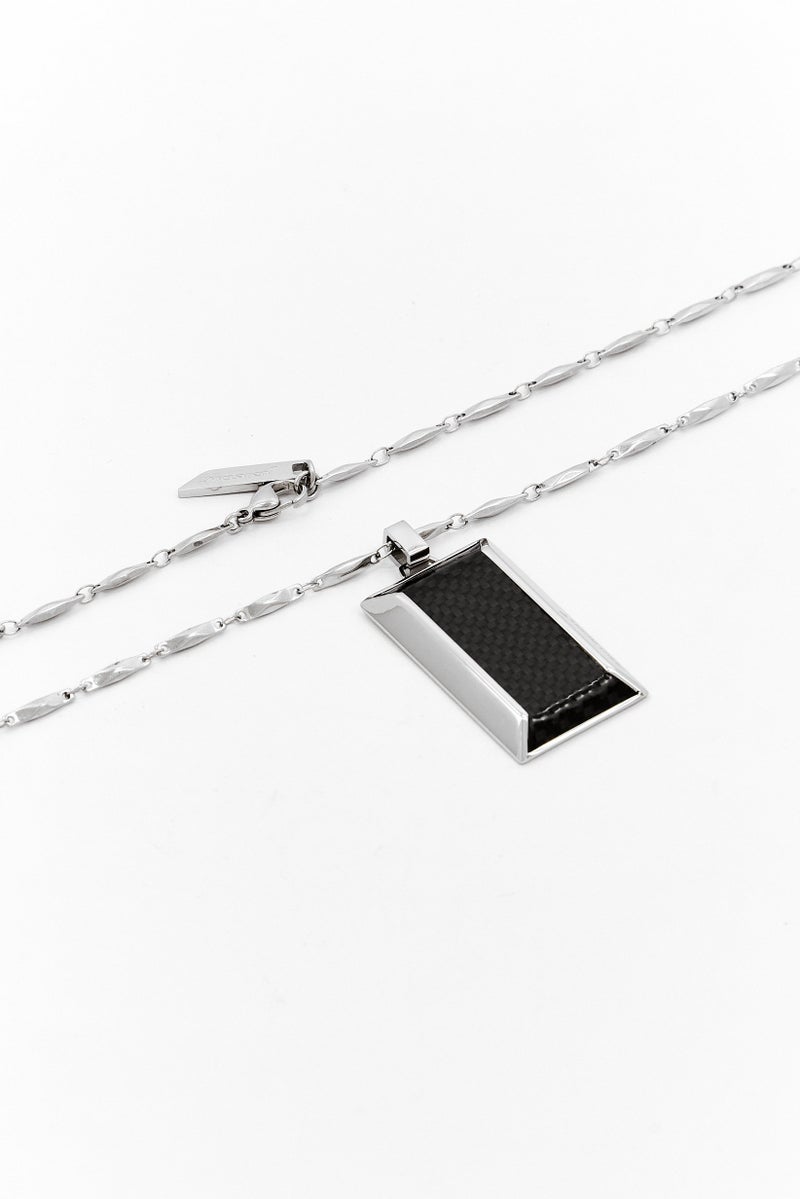 McLaren Men Ion Plated Necklace, Black  - Image 2