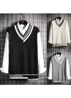 Knit Vest V-Neck Sweater Unisex Spring Autumn Casual White - pzsku/ZFADFA9D9A10B8754E73DZ/45/_/1732185513/db98162c-faf7-47c9-a0fd-696f396582a9