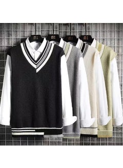 Knit Vest V-Neck Sweater Unisex Spring Autumn Casual White - pzsku/ZFADFA9D9A10B8754E73DZ/45/_/1732185558/ae02db22-334c-40b1-89f2-392ae98f2a31