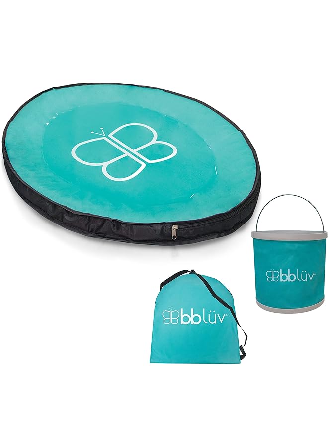 bbluv Splash Portable Baby Paddling Beach And Travel Pool With Carry Bag Blue B0129 38 X38 X12 - Image 1