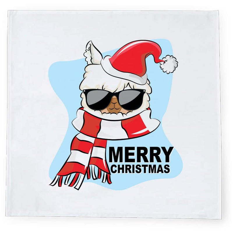 Khakee 6 Pcs Christmas Theme Silk Table Napkins 10x 10 for Xmas Decoration Christmas OrnamentsChristmas Giftxmas21568 - Image 3