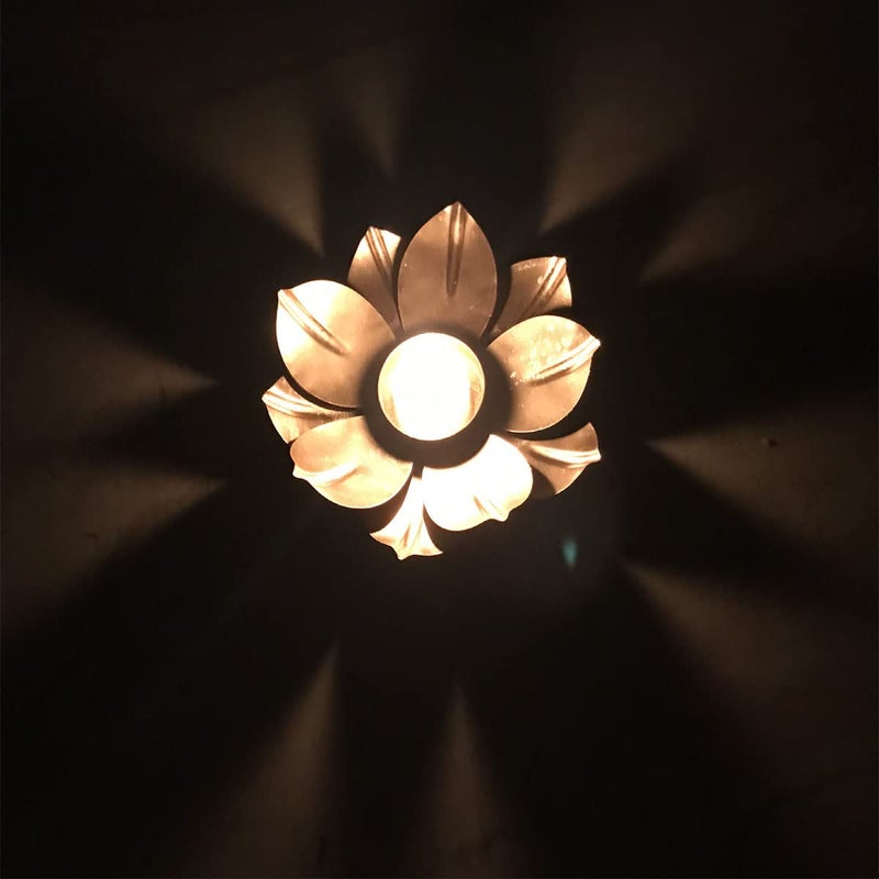 StayBuy Diya for Diwali Home dcor Tealight Candle Holder in Lotus Flower Shape with tealight ColorGold Pack_01  - Image 3