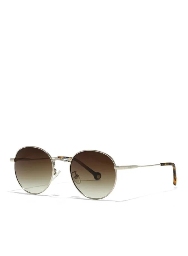 30Sundays LIMITLESS Unisex Brown Sunglasses - Frame Material: Metal - Lens Color: Brown- Frame Color: Japanese Gold - Full Rim