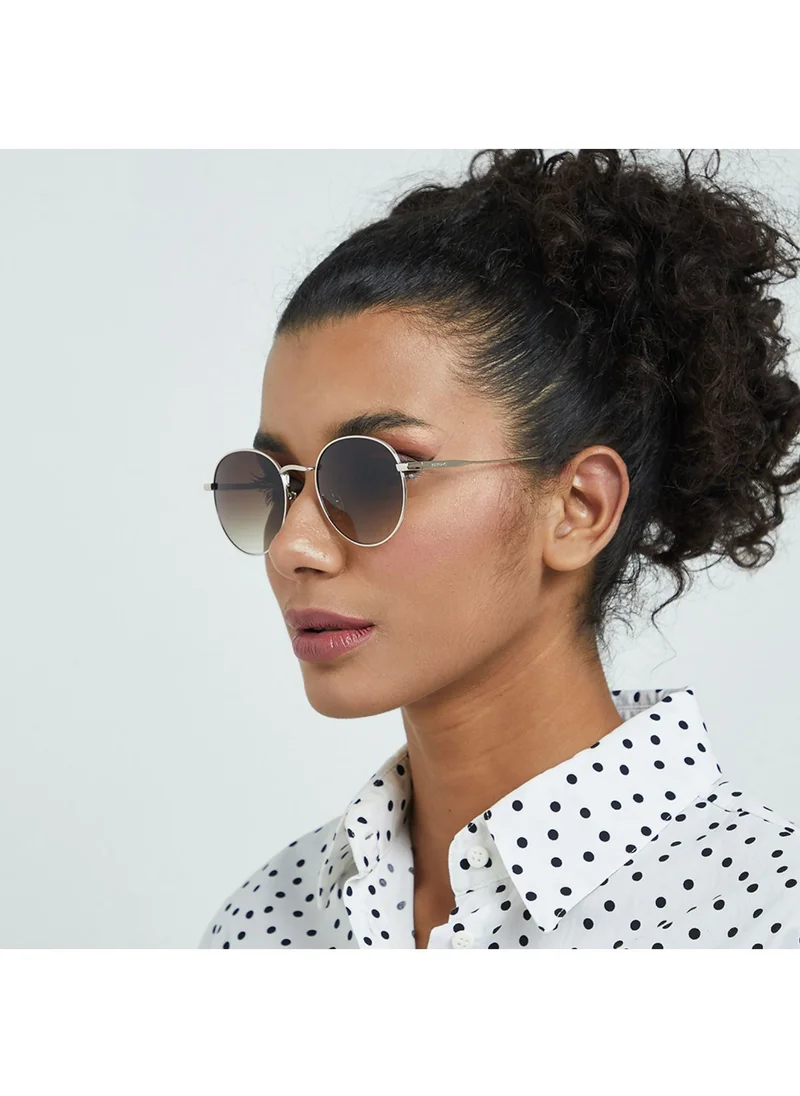 30Sundays LIMITLESS Unisex Brown Sunglasses - Frame Material: Metal - Lens Color: Brown- Frame Color: Japanese Gold - Full Rim