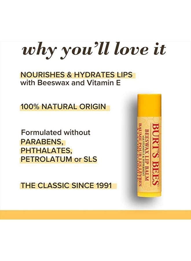 Burt's Bees Easter Basket Stuffers Gifts, 5 Body Care Products, Everyday Essentials Set - Original Beeswax Lip Balm, Deep Cleansing Cream. Hand Salve, Body Lotion & Foot Cream, Travel Size - Image 3