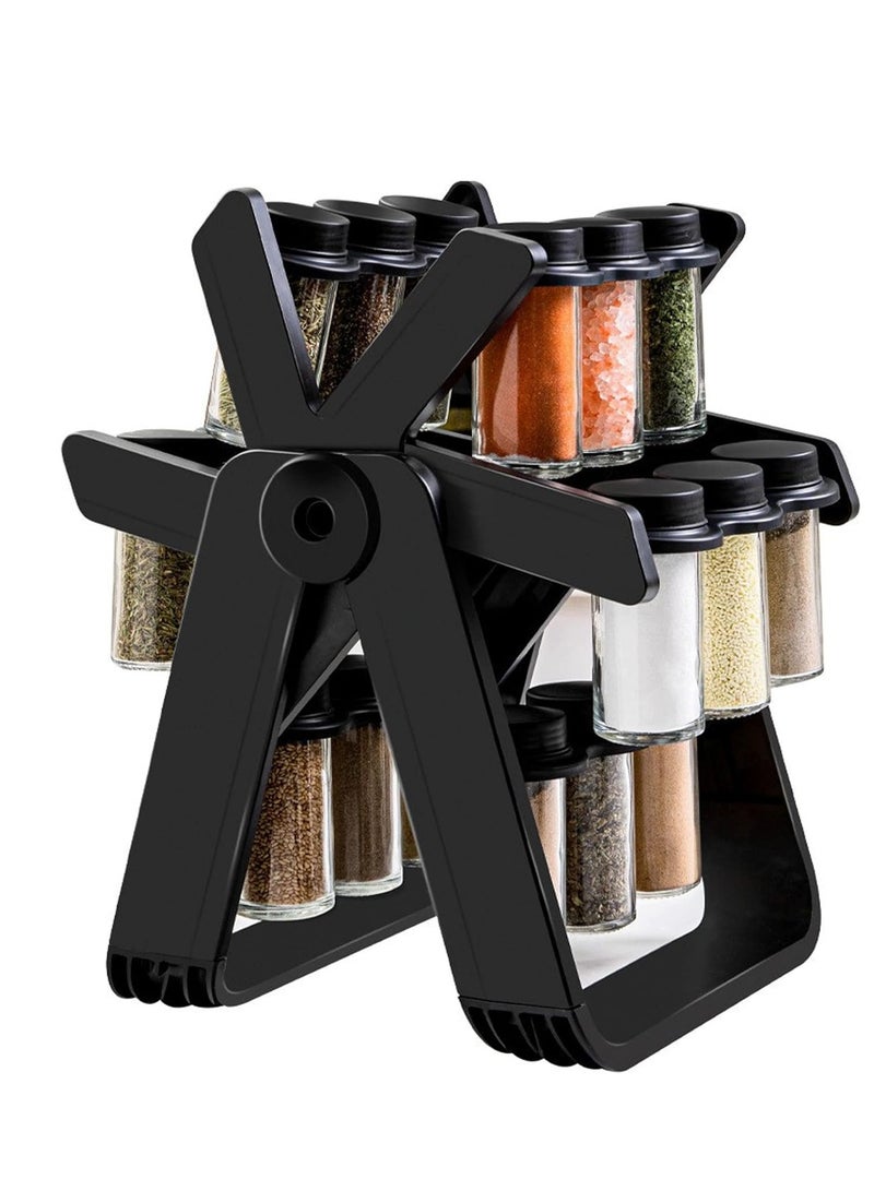 Spice Rack for Kitchen 360° Rotating Spice Rack with 18 Jars Seasoning Rack for and Kitchen Seasonings Multifunctional - Image 1