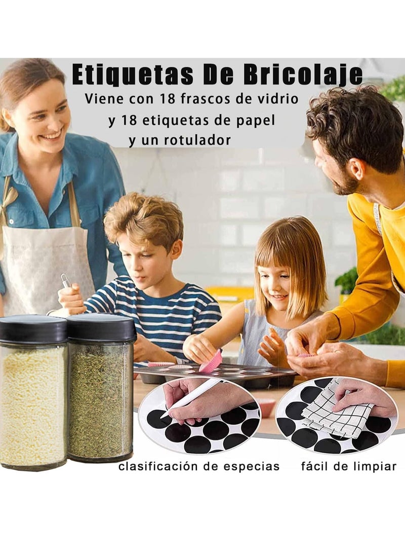 Spice Rack for Kitchen 360° Rotating Spice Rack with 18 Jars Seasoning Rack for and Kitchen Seasonings Multifunctional - Image 5