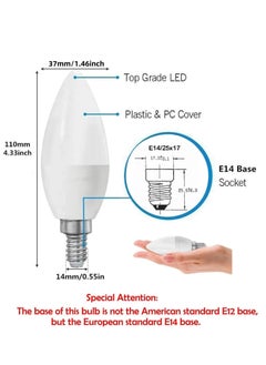 HUA QIANG WANG 10 piece E14 LED Candle Light Bulb, 6500k White Light  - Image 2