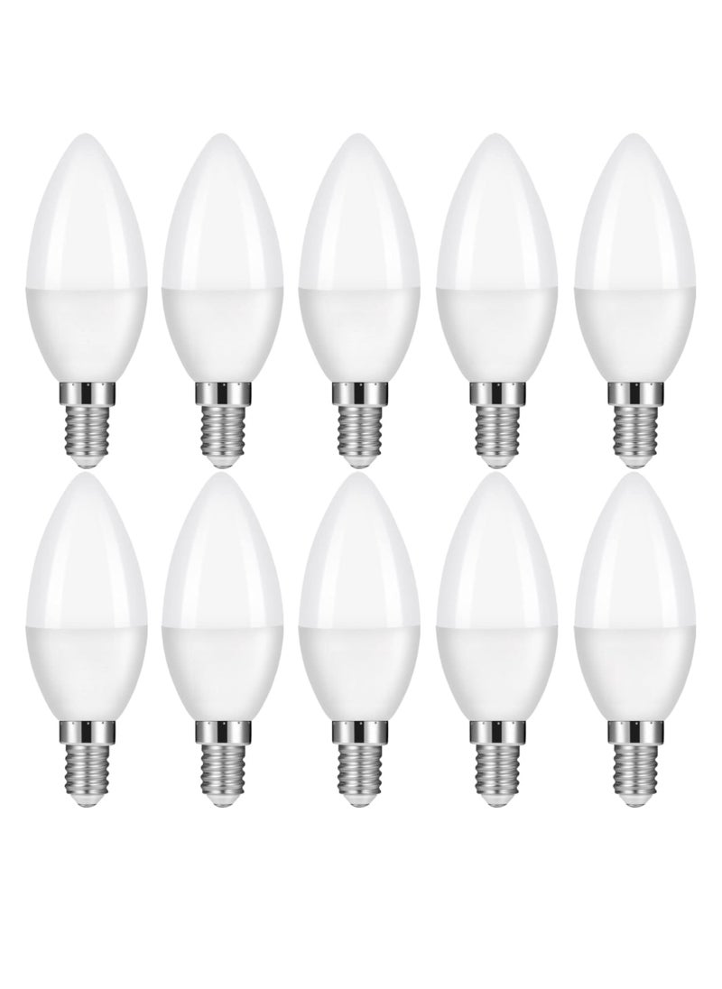 HUA QIANG WANG 10 piece E14 LED Candle Light Bulb, 6500k White Light  - Image 1