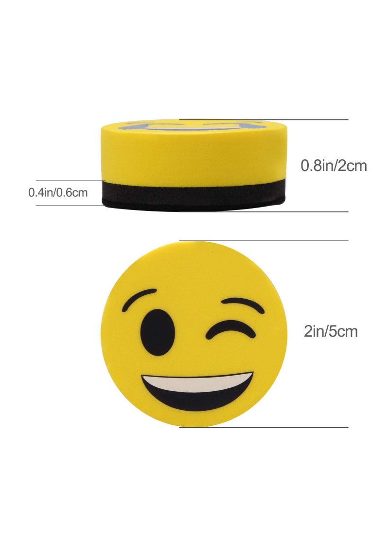 SYOSI - Magnetic Dry Erase Erasers 8 Pack Whiteboard Eraser Chalkboard Cleansers Wiper for Classroom Office Teacher Supplies Home and Smiley - Image 1