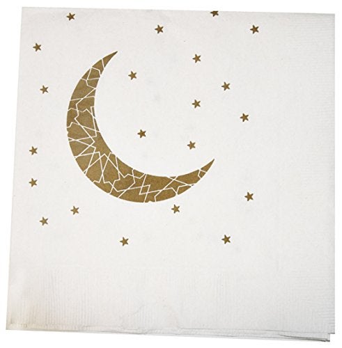 Zaffron Shop Zaffron Ramadan and Eid Crescent Moon Party Napkins (Pack of 20) - Image 2