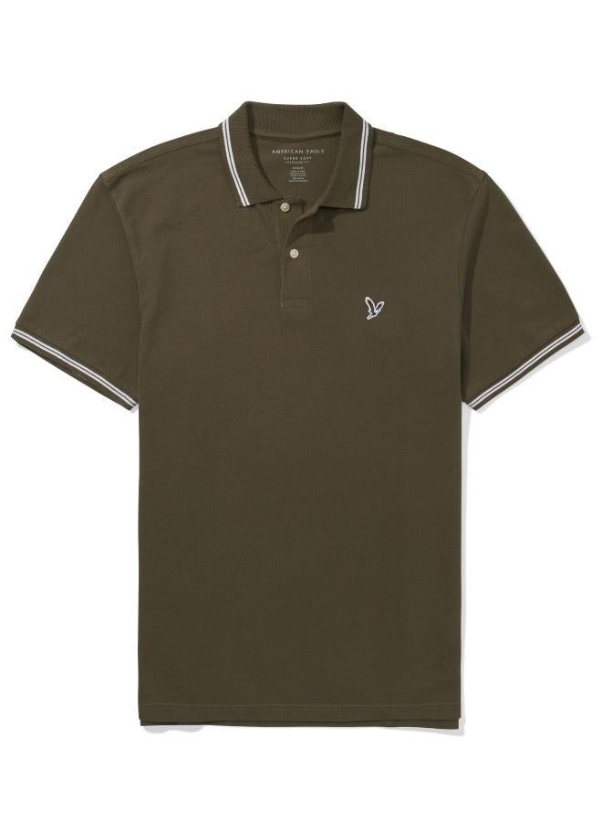 American Eagle AE Pique Polo Shirt - Image 3