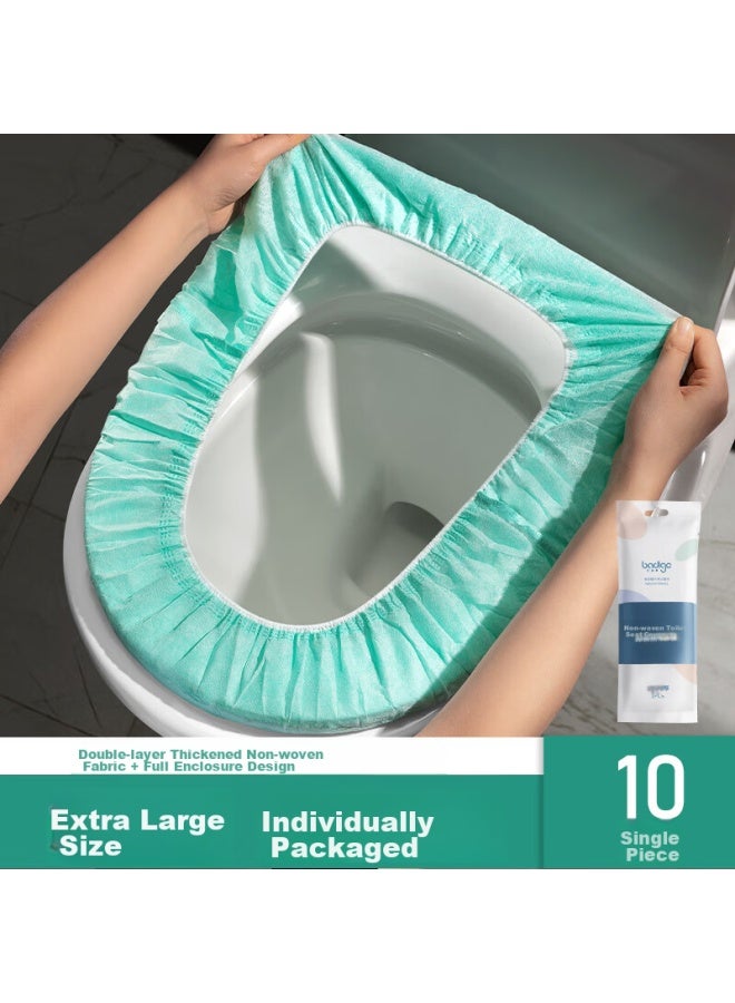 Badigao Disposable Toilet Seat Cover, Green, Full Coverage, Travel Essential, Portable, For Pregnant Women, Travel, Toilet Seat Pad, Paper - Image 1
