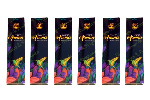 FOREST FRAGRANCE Forest Aroma Incense Sticks Black for Worship Office Good Fragrance Pack of 6 Boxes  - Image 1