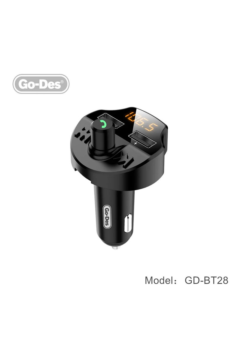 جو-ديز جهاز إرسال FM للسيارة مزود بتقنية البلوتوث وشاحن سريع 5 فولت 2.4 أمبير، طقم سيارة بلوتوث حر اليدين، محول مشغل MP3 للسيارة - Image 5