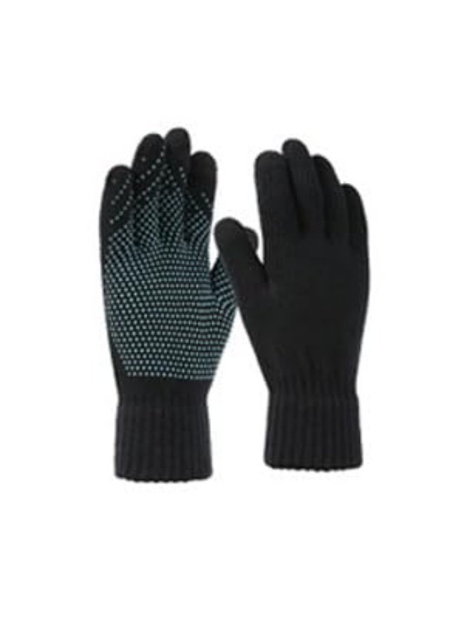 بمعنى سحر بمعنى حديقة مجموعة من 3 قطع من قبعات الشتاء الدافئة المصنوعة من الصوف المبطن ووشاح وقفازات وقبعات التزلج وشاشات اللمس وقبعات متناسقة للرجال والنساء للرياضة والسفر في الهواء الطلق، باللون الأسود - Image 5