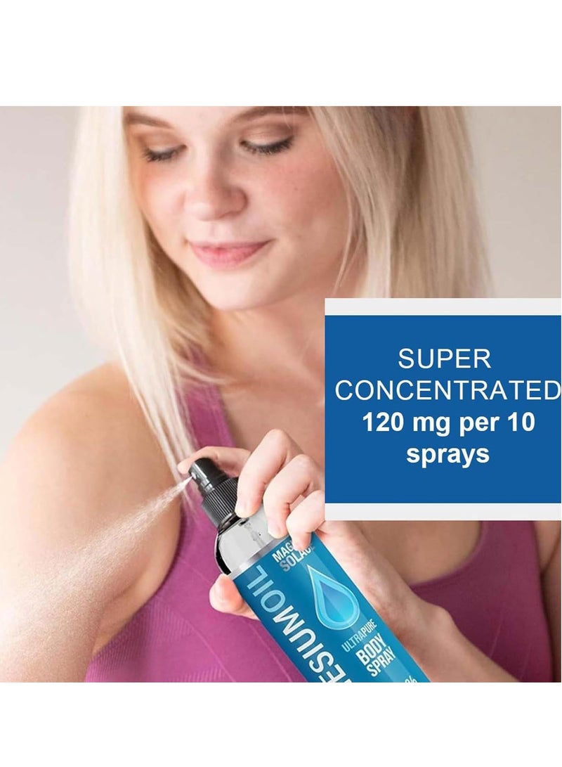 إيكو بخاخ زيت المغنيسيوم (120 مل) ، كلوريد المغنيسيوم النقي 100٪ لدعم النوم واسترخاء العضلات - يهدئ العضلات المؤلمة مع حكة ولدغة أقل من زيت المغنيسيوم التقليدي - Image 2