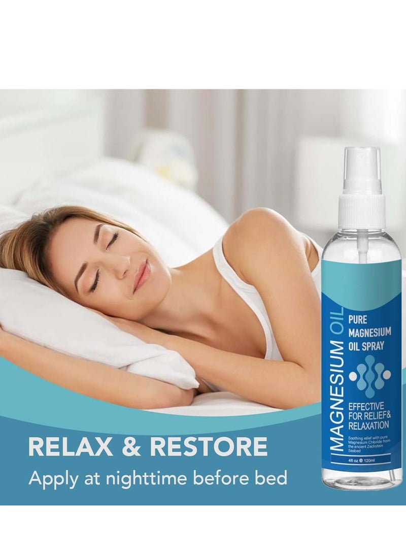 إيكو بخاخ زيت المغنيسيوم (120 مل) ، كلوريد المغنيسيوم النقي 100٪ لدعم النوم واسترخاء العضلات - يهدئ العضلات المؤلمة مع حكة ولدغة أقل من زيت المغنيسيوم التقليدي - Image 4