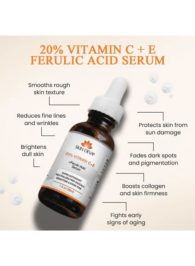 SKIN DEVA 20% Vitamin C + E Ferulic Acid Serum - Image 2