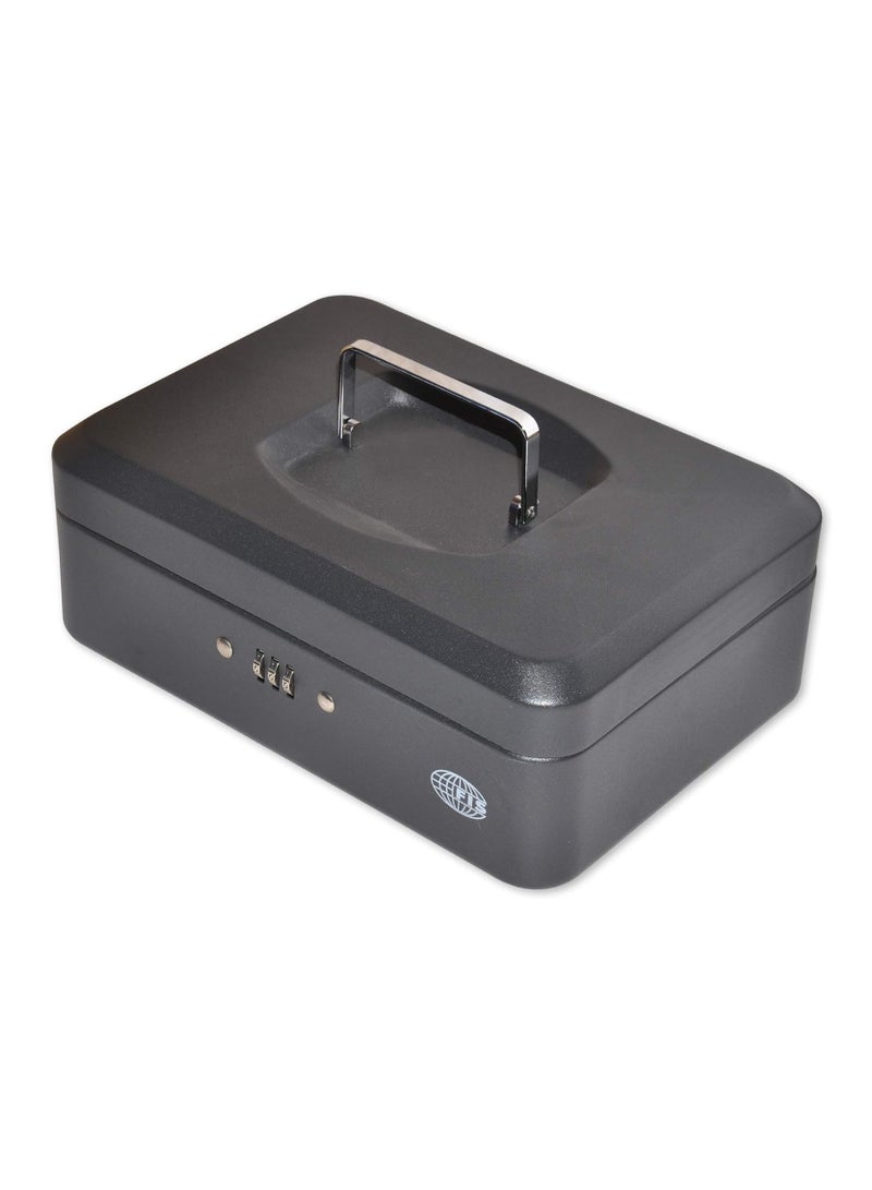 FIS Cash Box with Number Lock 10 Inch, Matt Finish Black Color - FSCPTS0027BK - Image 2