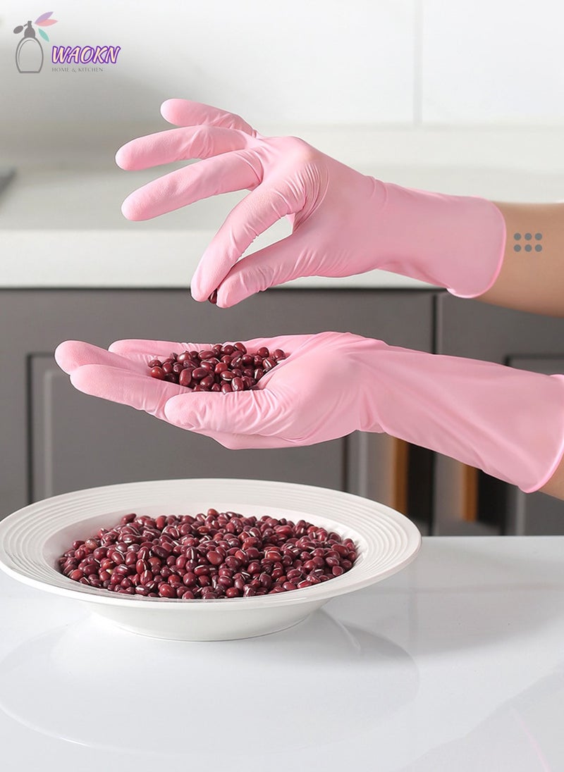 WAOKN 100-Piece Disposable Pure Nitrile Exam Gloves Food Grade Protective Gloves Powder Free Latex Free non-sterile Ambidextrous Cleaning & Cooking Gloves Pink  - Image 5