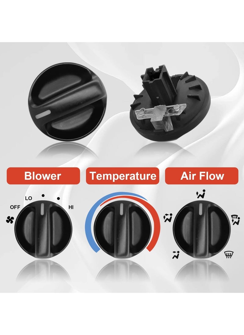MUNTAQI Set of 3 AC Heater Blower Fan Control Knob Replacement for 2000 2001 2002 2003 2004 2005 2006 Toyota A/C Climate Control Knob 55905-0C010 - Image 3