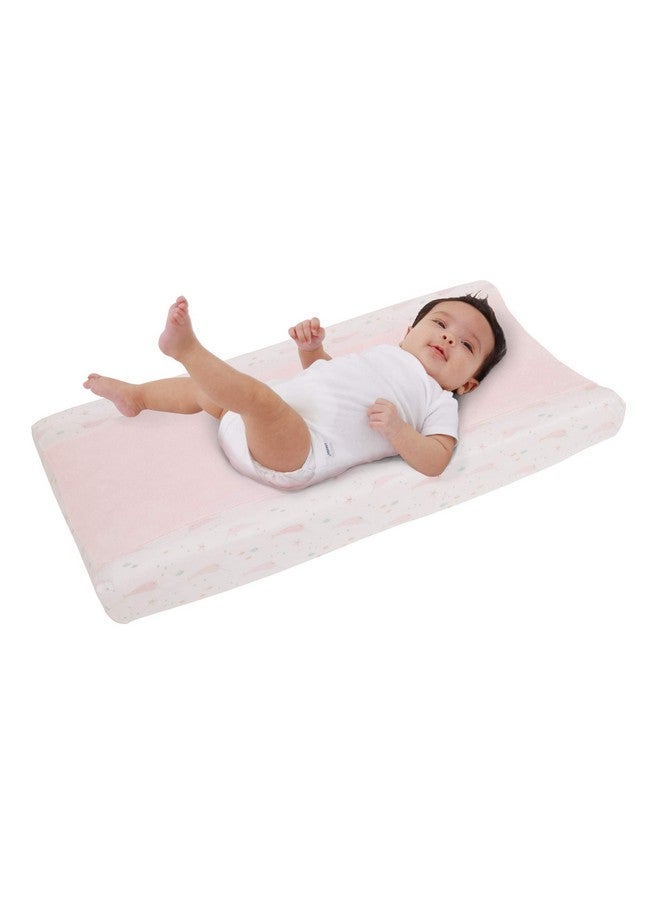 NoJo Under The Sea Whimsy Pink Narwhals Super Soft Changing Pad Cover - Image 1