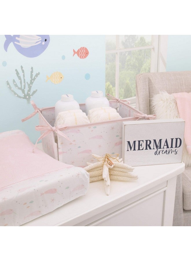 NoJo Under The Sea Whimsy Pink Narwhals Super Soft Changing Pad Cover - Image 3
