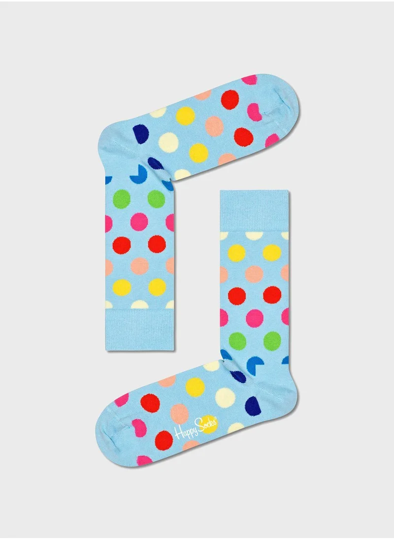 Happy Socks Embroidered Big Dot Sock