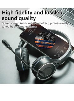 Generic Wireless Bluetooth Headset with Mic and Noise Cancellation Ajustable Headphone and 3.5mm Cable for Gaming  - Image 2
