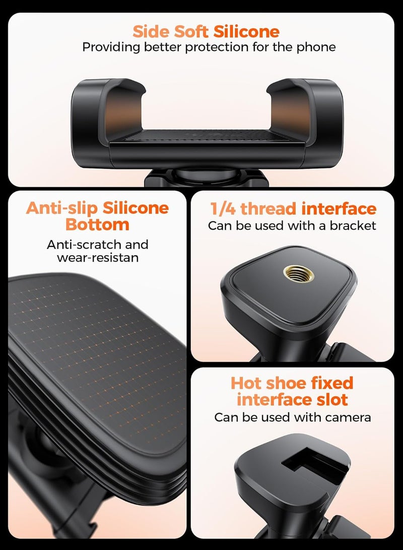 Bukela Magnetic Phone Holder for Gym, 360° Rotatable Gym Magnetic Phone Holder for Workout Record Watch Videos, Alloy Base and Joint, Gym Phone Holder Compatible with 4-7 Inch Smartphones - Image 3