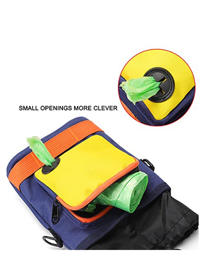 SYOSI Dog Treat Bag Training Pouch Pocket Size with Adjustable Shoulder Strap and Magnetic Closure Waist Waterproof Puppy Treats for Walking (Green&Orange) - Image 3