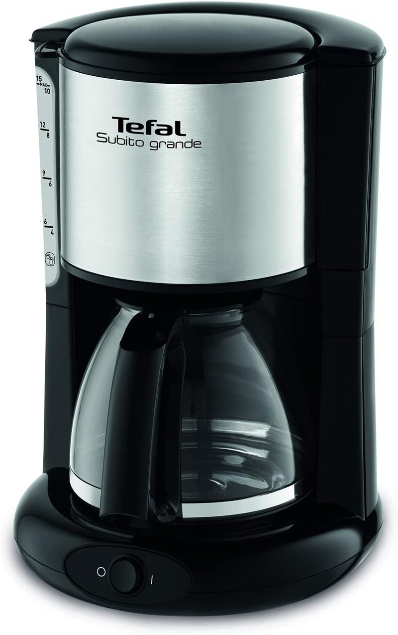 T-fal TEFAL Coffee Maker |Subito Coffee Maker| 1.25L/10-15 cups capacity | 1000 W | Glass Jug | Anti-drip System | Permanent Filter included | Unlimited keep warm function | 2 Years Warranty | CM361827 - Image 3