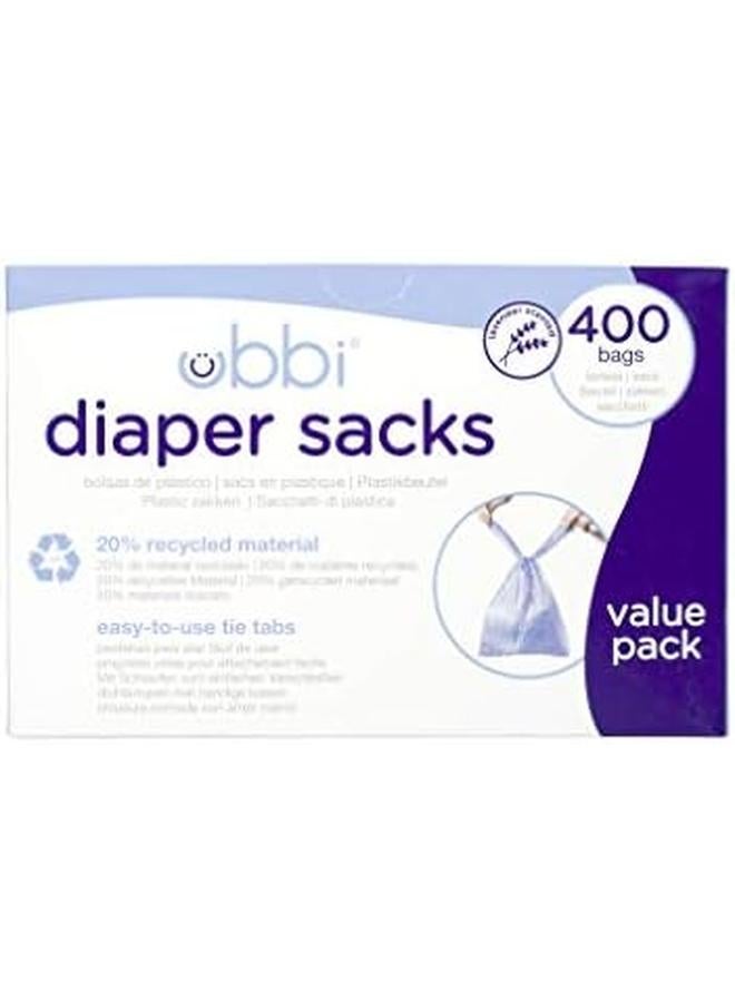 ubbi Disposable Diaper Sacks Lavender Scented Easy To Tie Tabs Diaper Disposal Or Pet Waste Bags 400 Count - Image 2