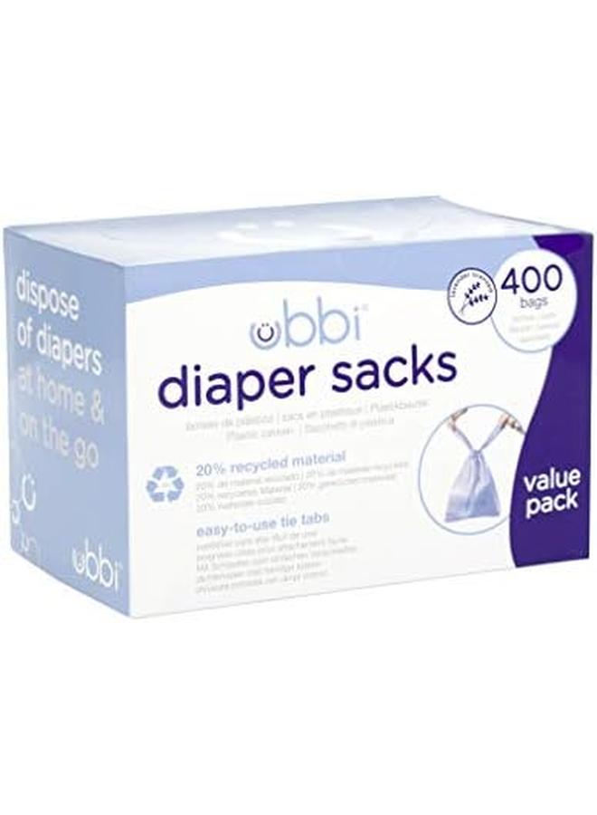 ubbi Disposable Diaper Sacks Lavender Scented Easy To Tie Tabs Diaper Disposal Or Pet Waste Bags 400 Count - Image 3