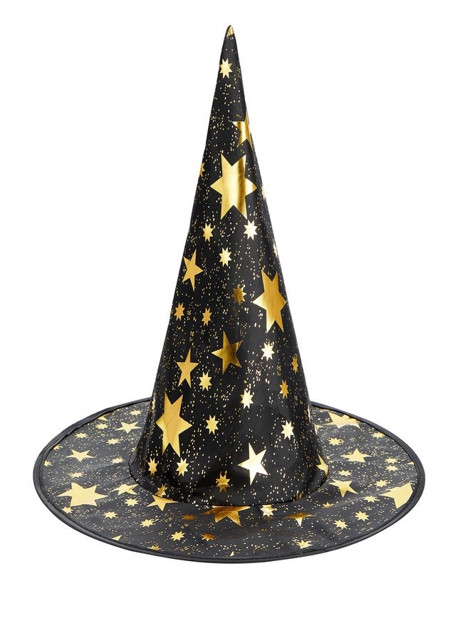 Zando Kids Halloween Witch Hat for Girls, Women, Toddlers - Star Printing Wizard Hat for Boys, Party Decorations, Hanging Black Witches Hats - Image 1
